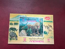 1970 Jemen Mini Block 3D Löwe  ** Luxus (4112)