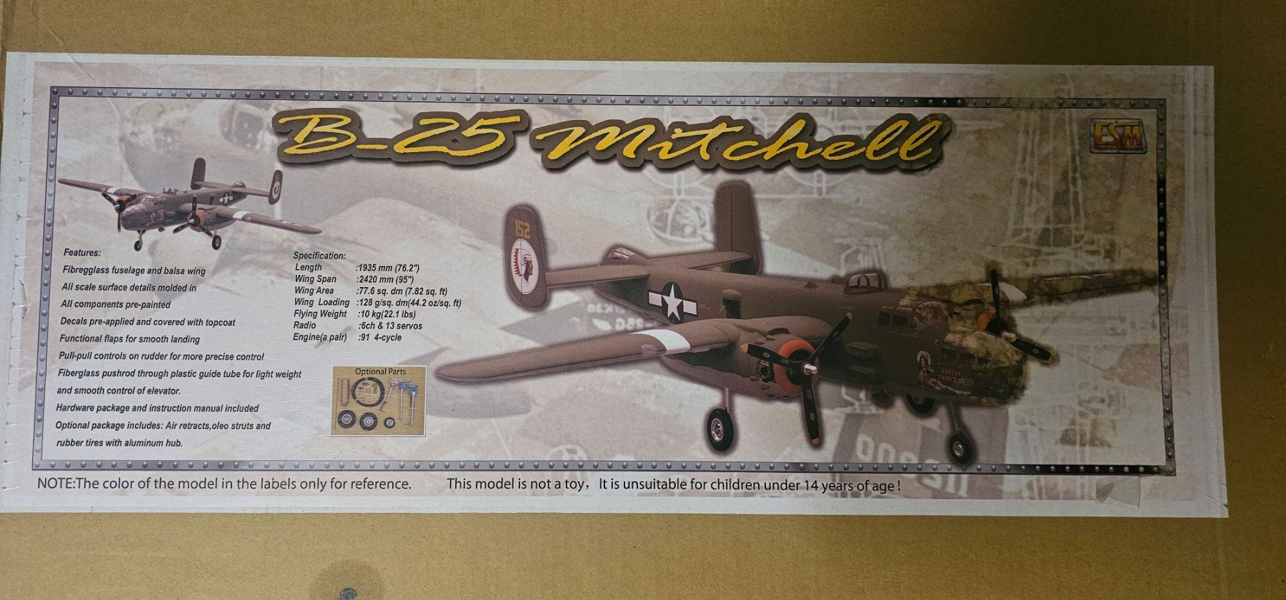 Modellismo RC: ESM B-25 Mitchell Original Verpakt – Nuovo e nell'imballaggio originale da Arch venduto da Thunderbolt89