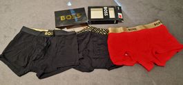 Hugo Boss Unterhosen 3er Set Schwarz Rot Gr. M, neu