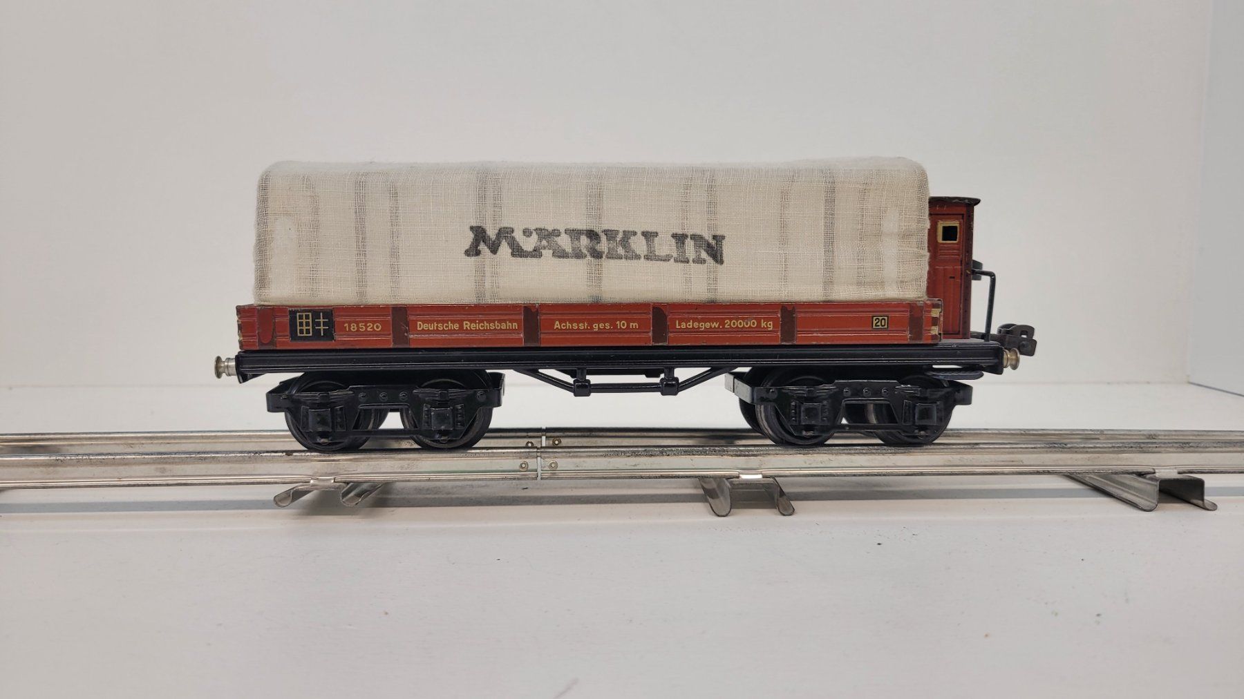 Märklin Modellini di ferrovie: Spur 0, Märklin Planenwagen der Deutschen Reichsbahn – Usato da Büsserach venduto da ModellbahnDepot 3