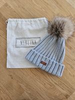 Bonnet Neblina gris avec pompon amovible, neuf