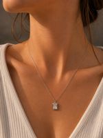 925 Sterling Silber Halskette mit Zirkonia