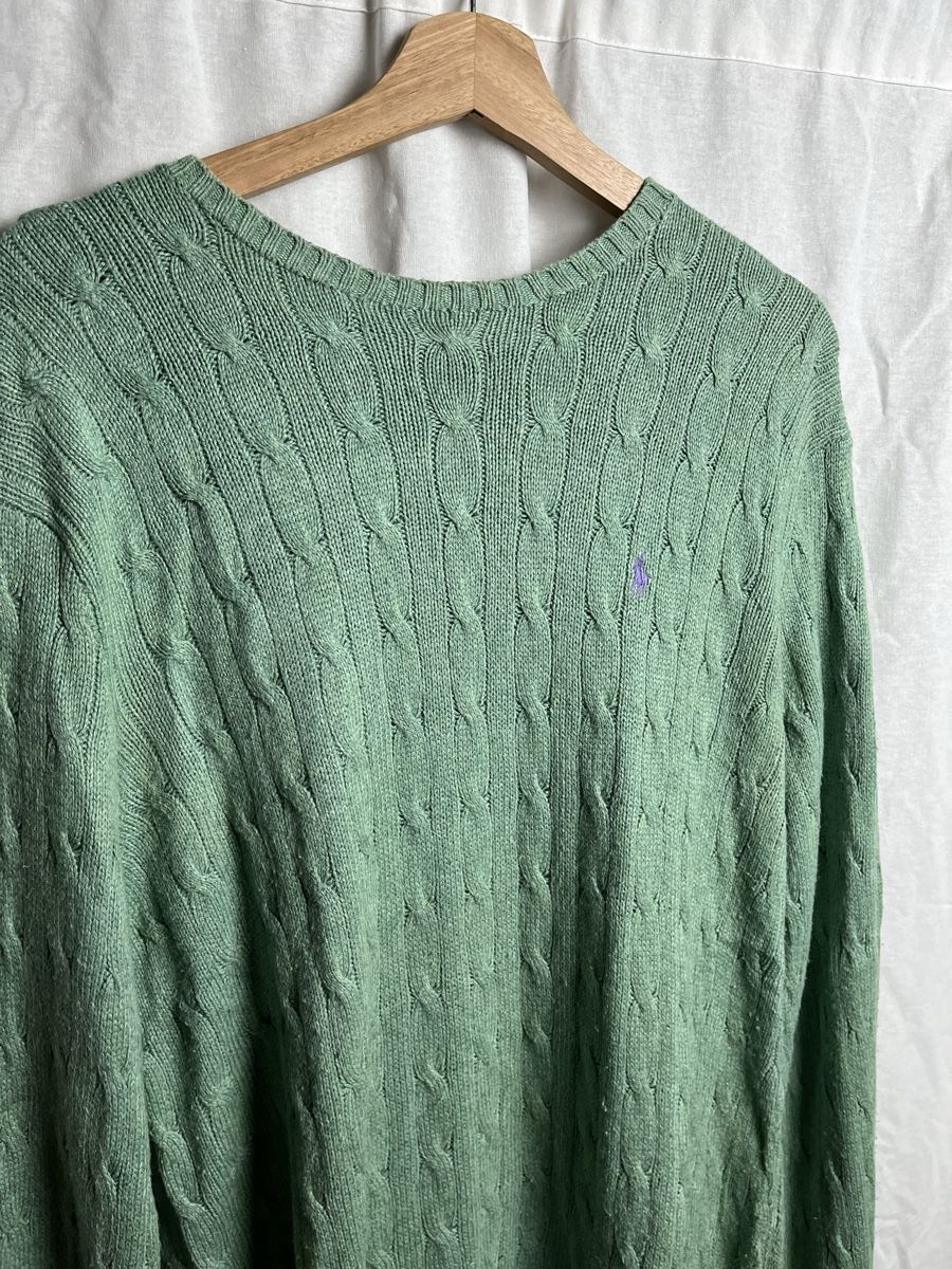 Ralph Lauren Pullover & Sweatshirts: Pull Ralph Lauren vert clair soie – Neu (gemäss Beschreibung) aus Les Avanchets von lunedeneige.shop 1