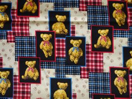 Baumwollstoff für Patchwork 200 x 110cm Teddys