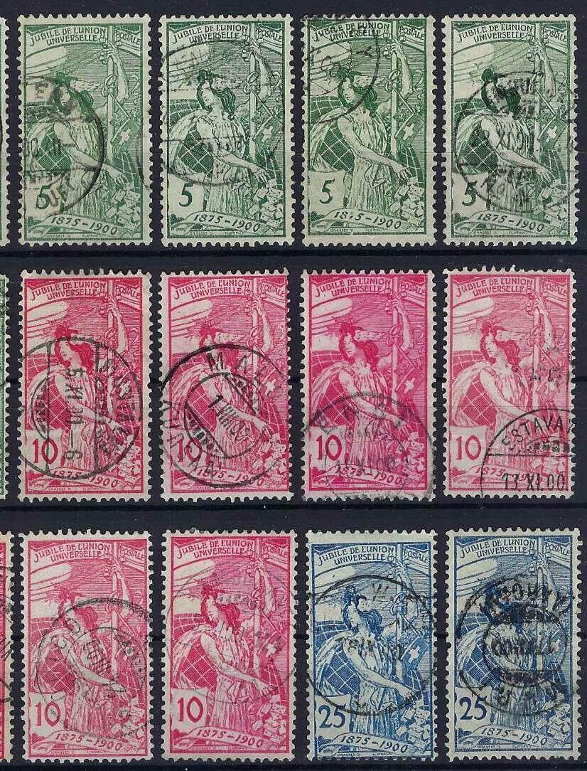 Tous les timbres: 1900 U.P.U. verschiedene gute Werte gest – D'occasion à Hitzkirch par walti1959 1