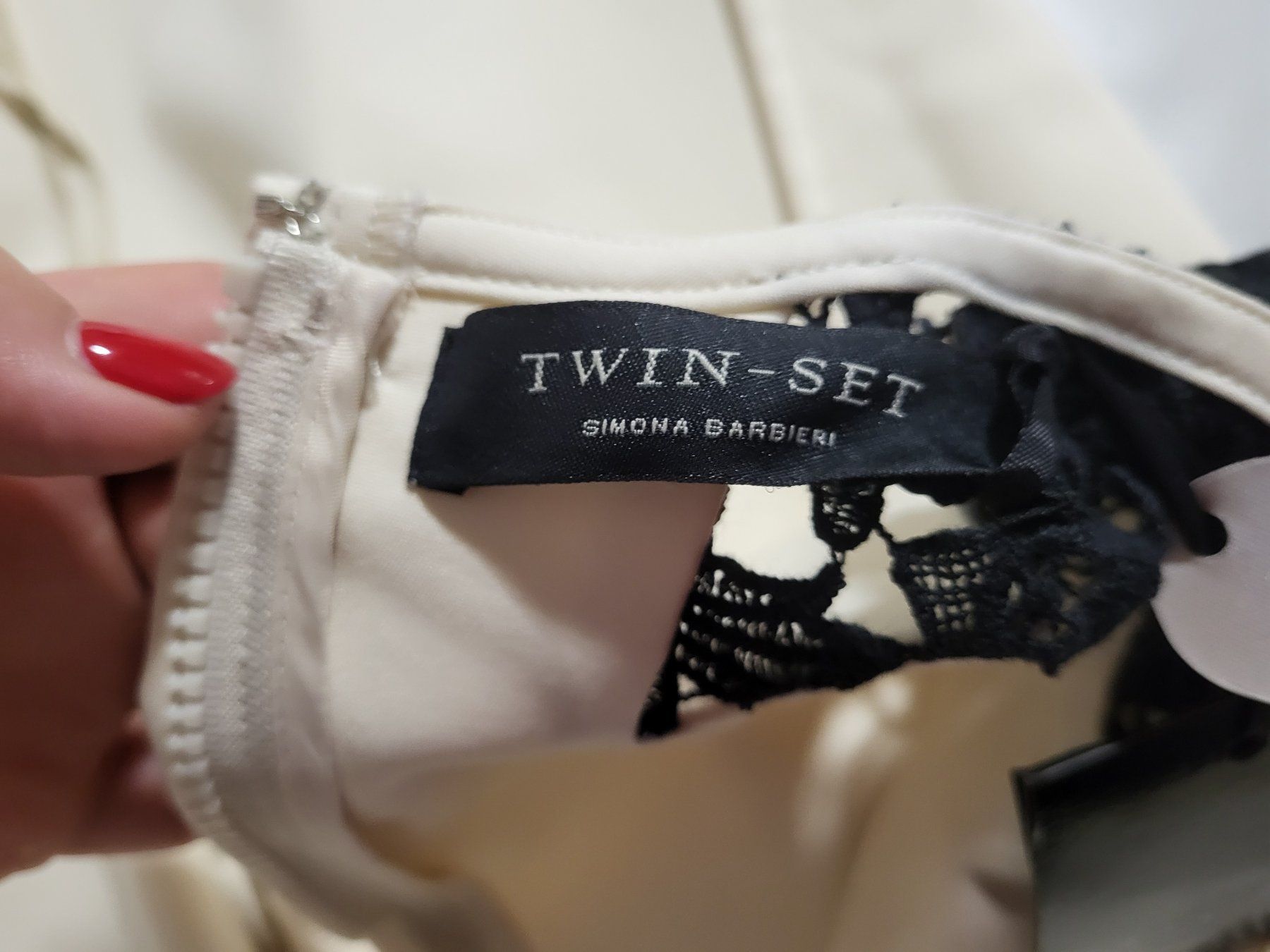 Twinset Vestiti: Twin - Set Kleid Creme Spitze Gr. S Neu – Nuovo (secondo la descrizione) da Uitikon Waldegg venduto da Similde 4