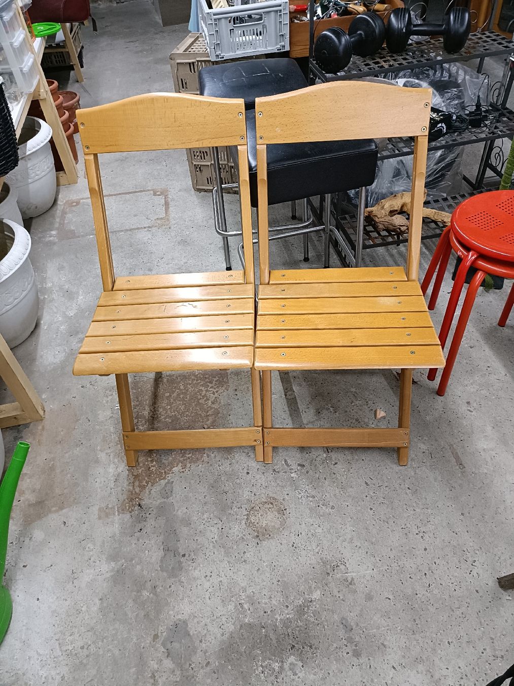 Stühle: Klappstühle Holz, ideal für Balkon oder Garten – Gebraucht aus Romanshorn von Flohmarkt_Romanshorn 2