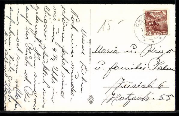 Cartoline postali: AK Chiasso, Panorama – Usato da Berlin venduto da bartko-reher 1