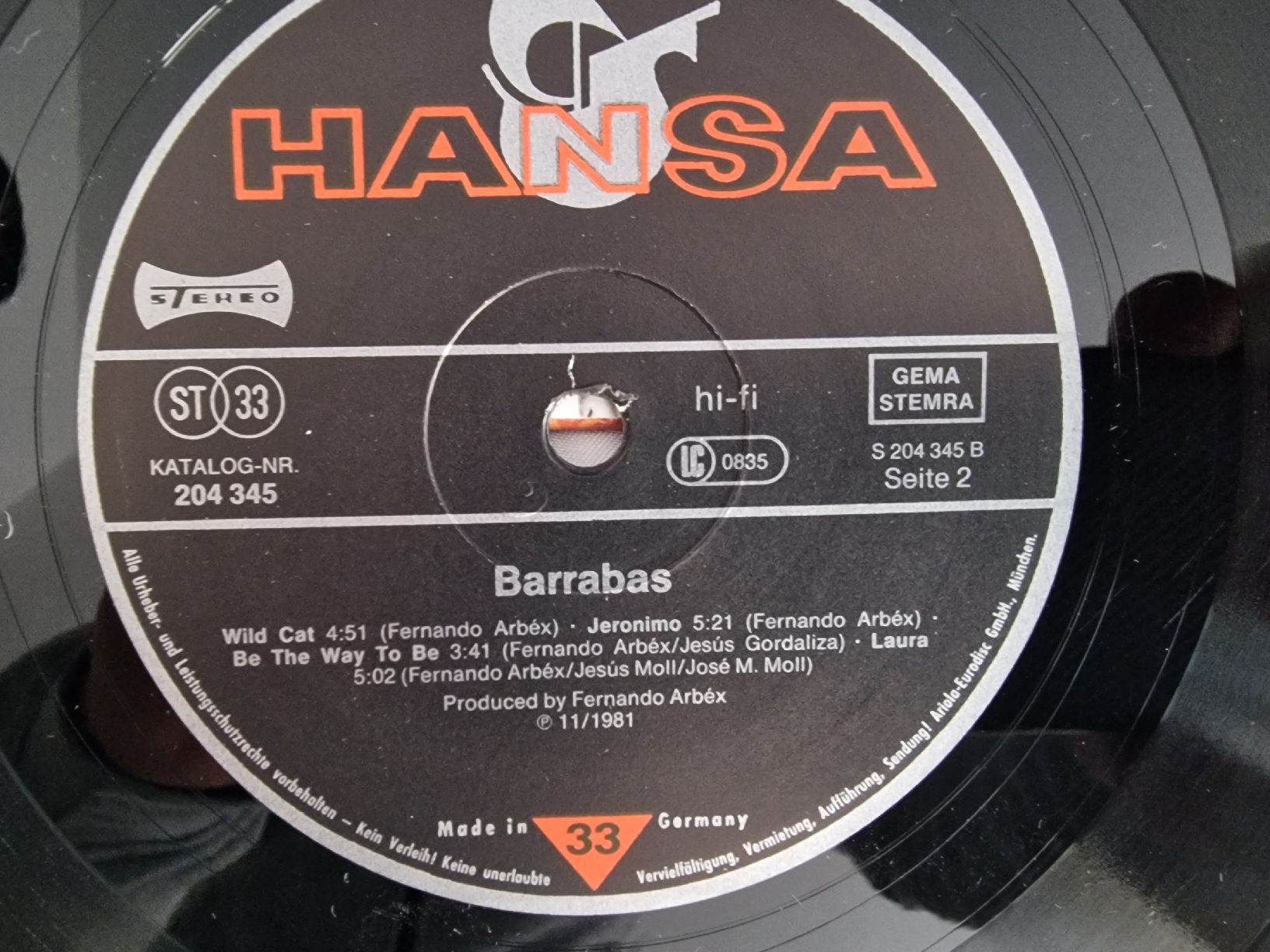 Dischi in vinile: Barrabas - Piel de Barrabas – Usato da Pfaffnau venduto da gunport 5