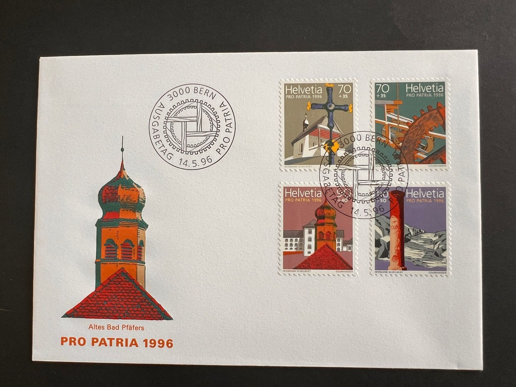 Tutti i francobolli: FDC Brief Pro Patria 1996  (P935) – Usato da Hinwil venduto da Sidi4