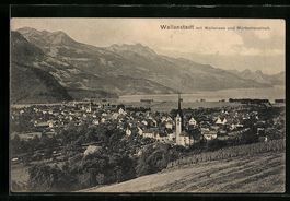 Wallenstadt, Gesamtansicht mit Wallensee