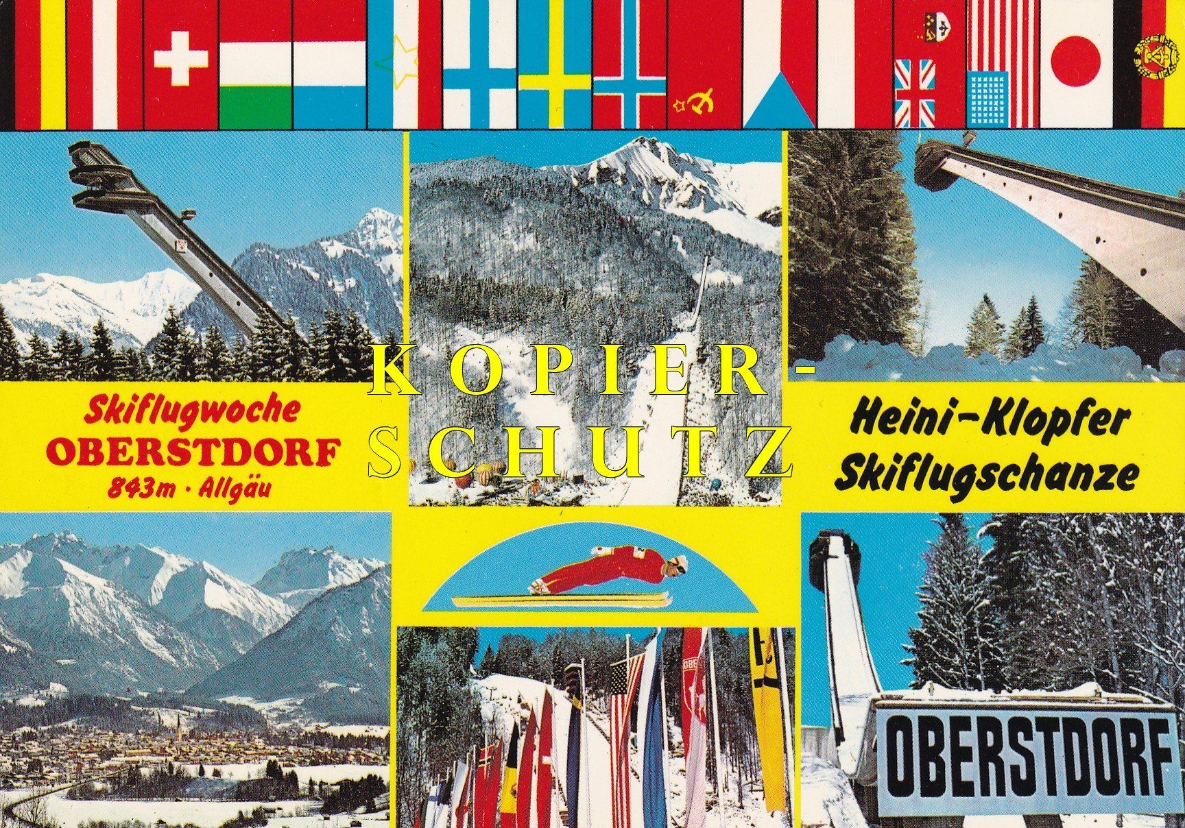 Cartoline postali: Oberstorf - Skiflugwoche /bc – Usato da Hombrechtikon venduto da Rudolf07