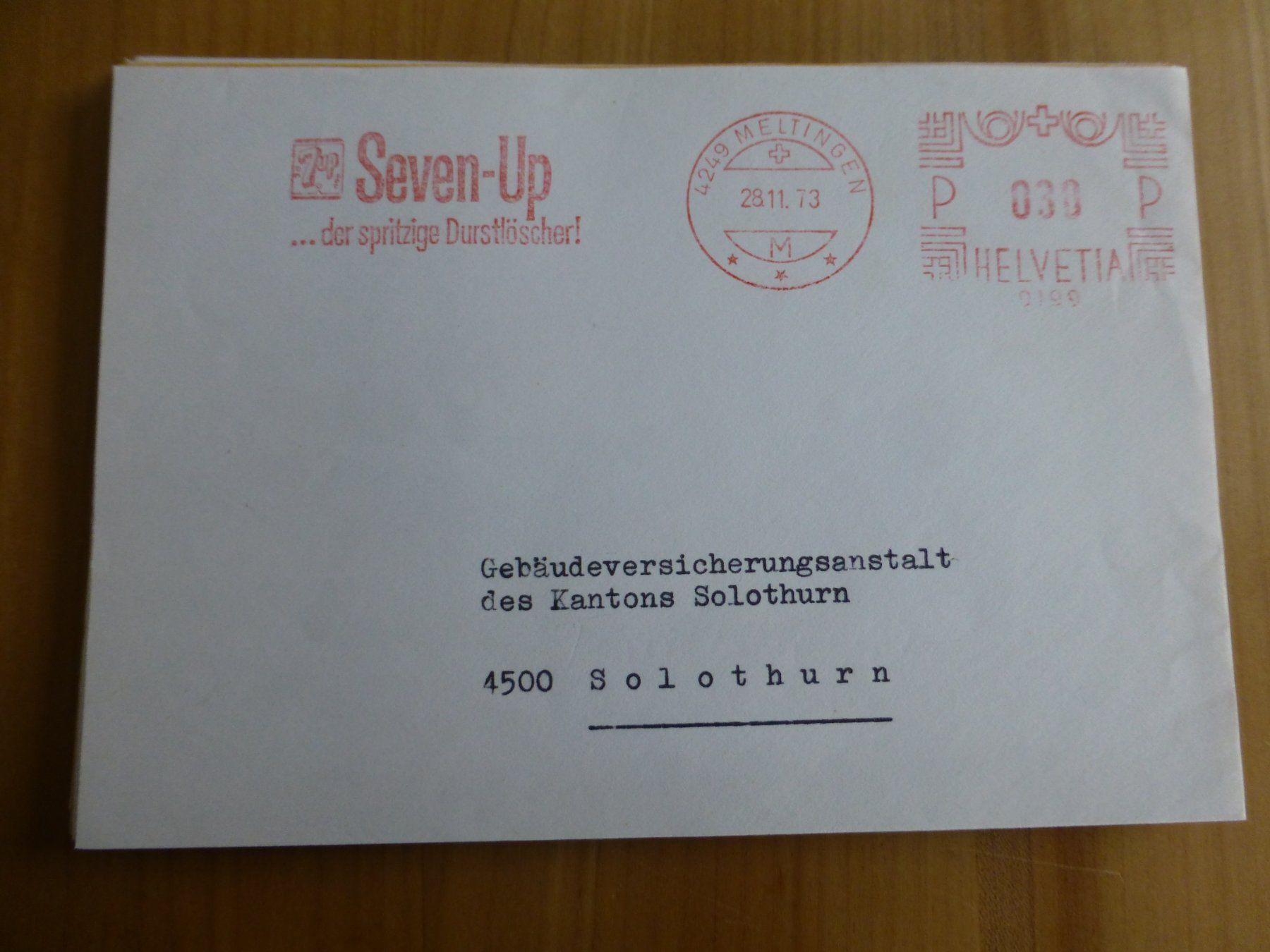 Foto & Immagini: Meltingen Seven-Up Durstlöscher, 1973 – Usato da Bettlach venduto da 1saurer