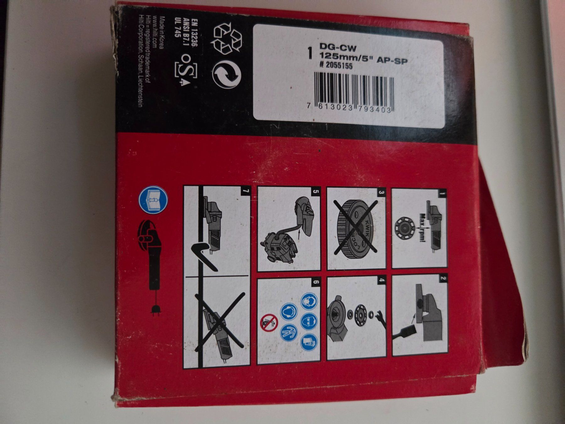 Hilti Tutti gli attrezzi: Diamanttopfscheibe DG-CW 125mm/5'' AP-SP #2055155 – Nuovo e nell'imballaggio originale da Rapperswil SG venduto da TheCaptain 1