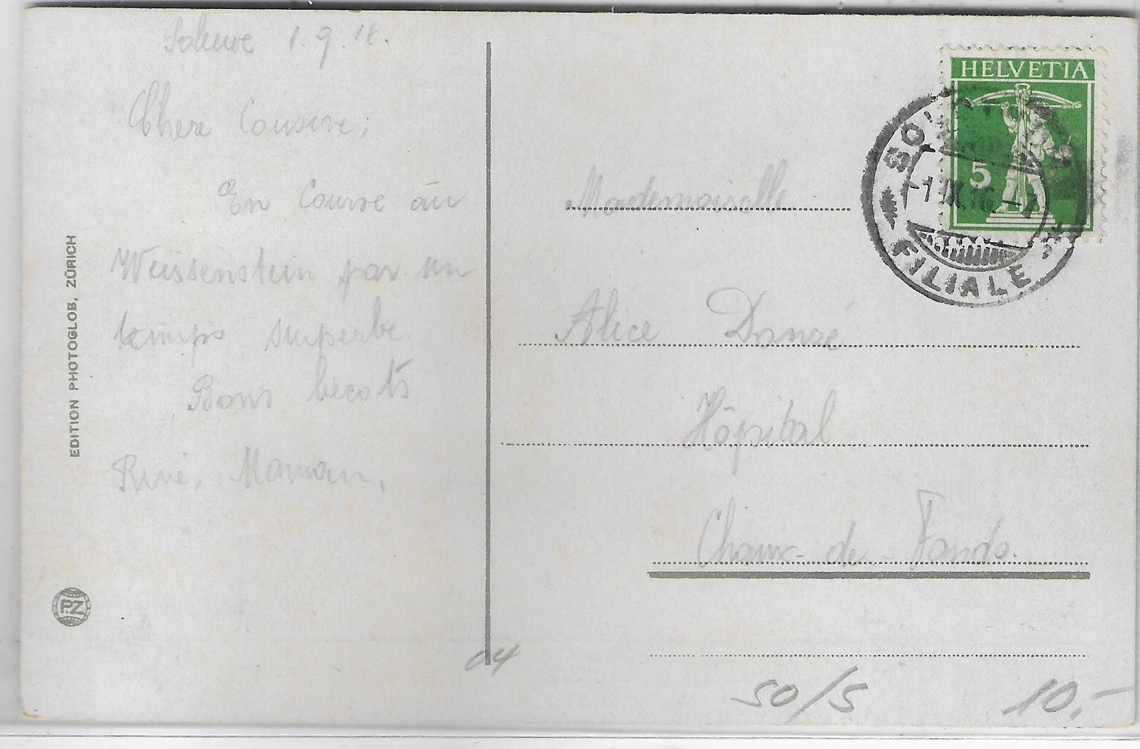 Ansichtskarten: Solothurn - Generalansicht - Litho – Gebraucht aus Ettingen von Kartenplanet 1