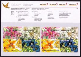 2001_Sammelblatt SINGAPUR-SCHWEIZ_Blocks BEIDER Länder !!