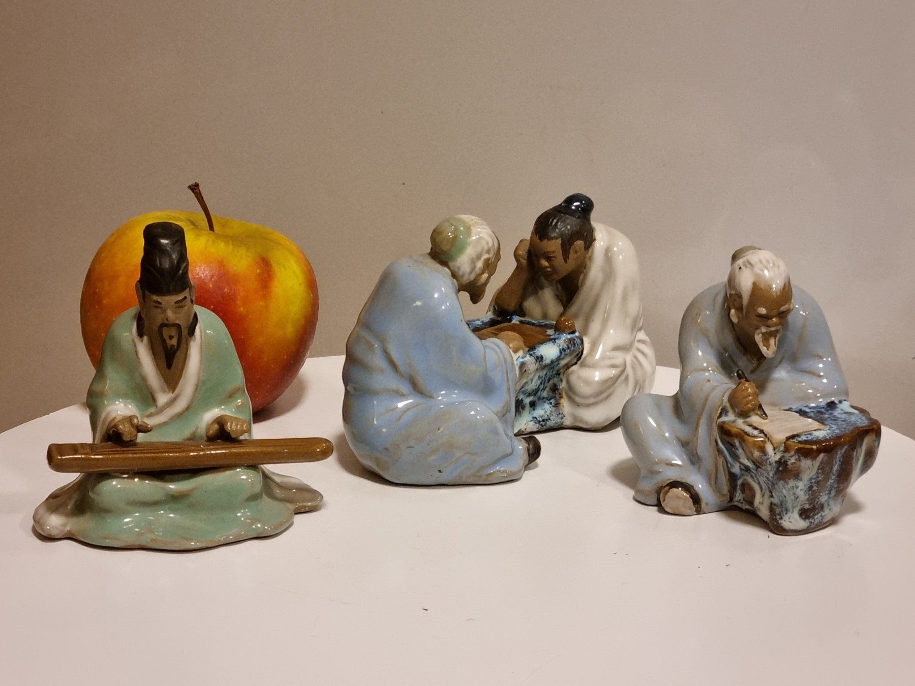 Statuette: 3 Keramik Mudmen Figuren China Vintage – Usato da Scharnachtal venduto da devin03