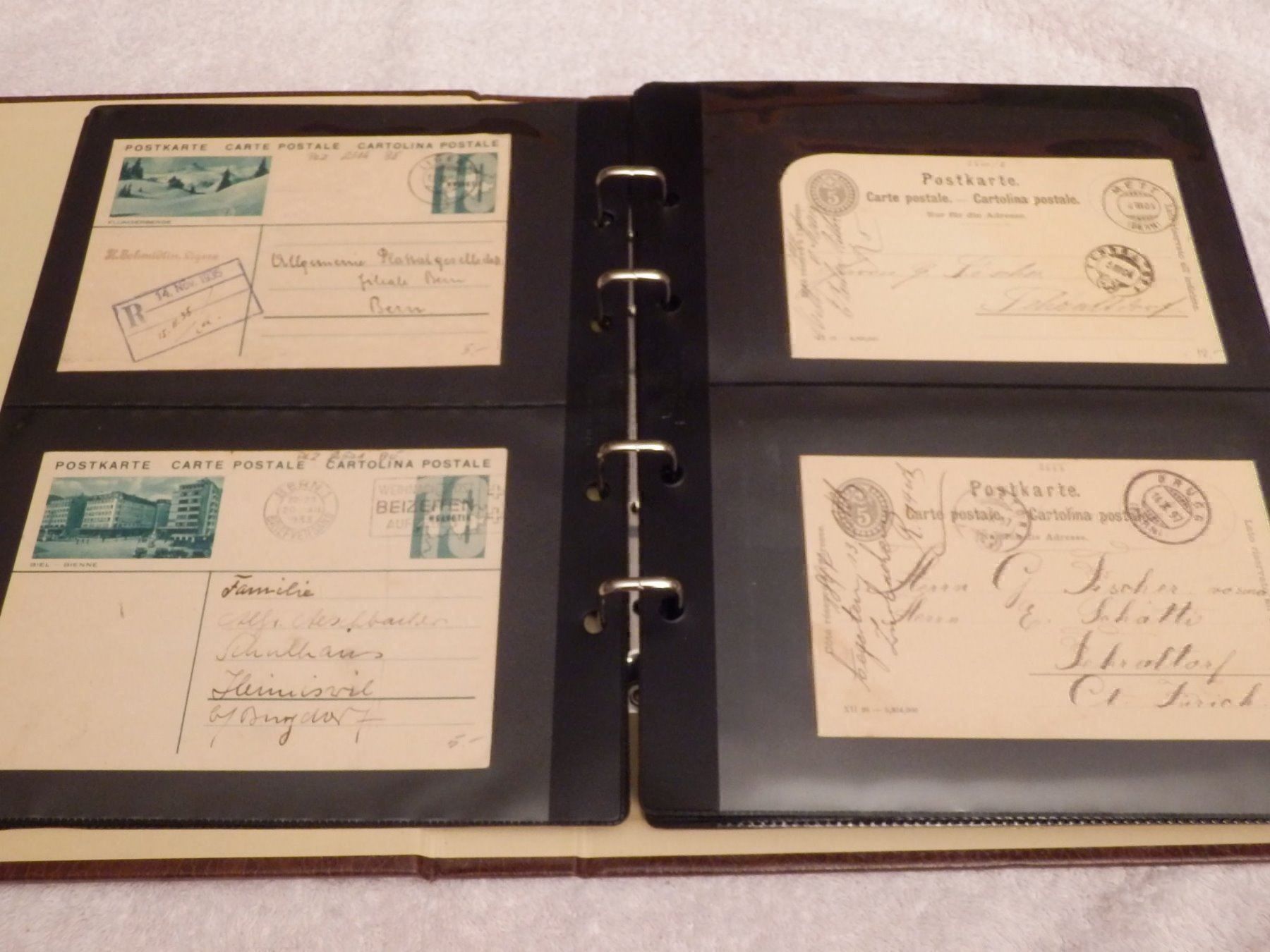 Cartoline postali: Album, Sammlung, Post- Ansichtskarten, 60 Stk. vorw. Schweiz – Usato da Ueberstorf venduto da dinbau 6