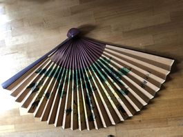 Asiatische Vintage Fächer, Handbemalt, Sammlerstück!