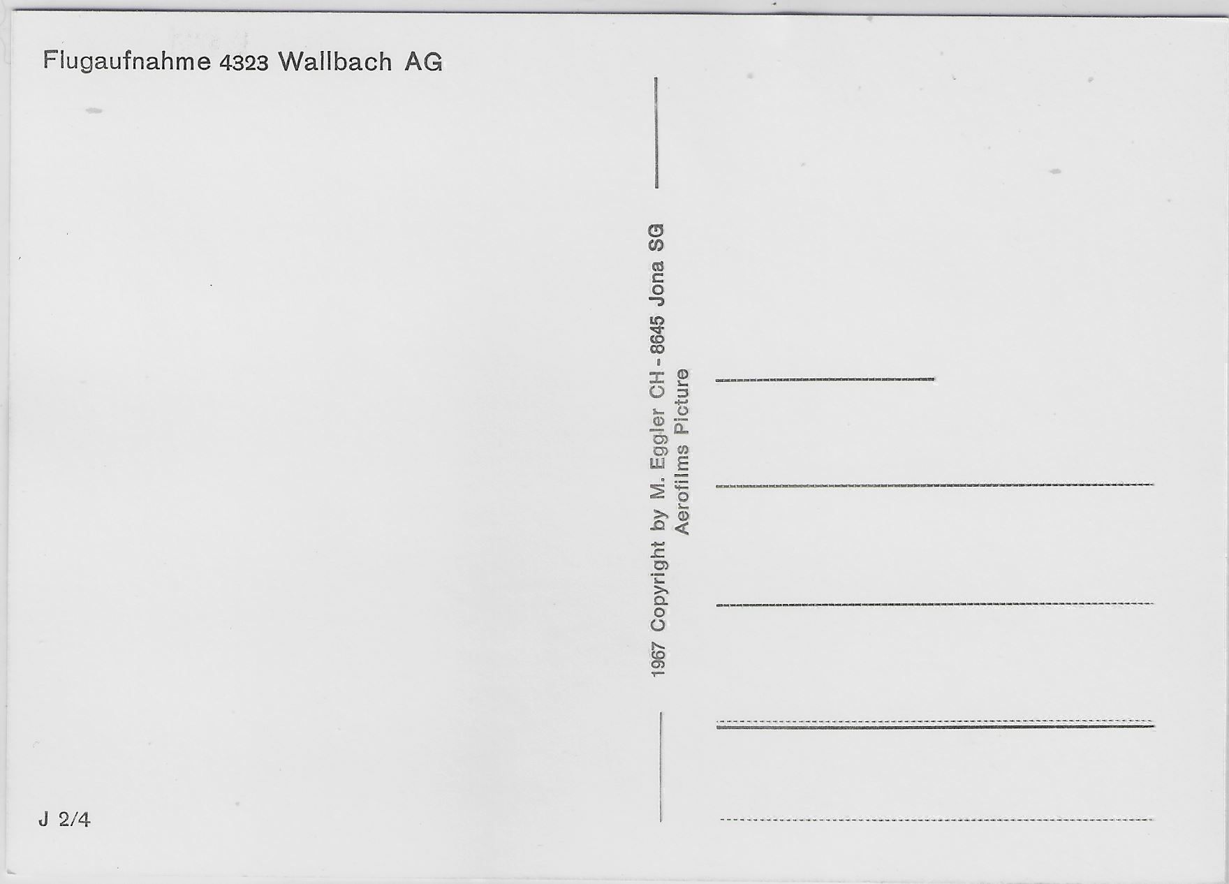 Cartoline postali: Flugaufnahme Wallbach AG – Usato da Ettingen venduto da Kartenplanet 1