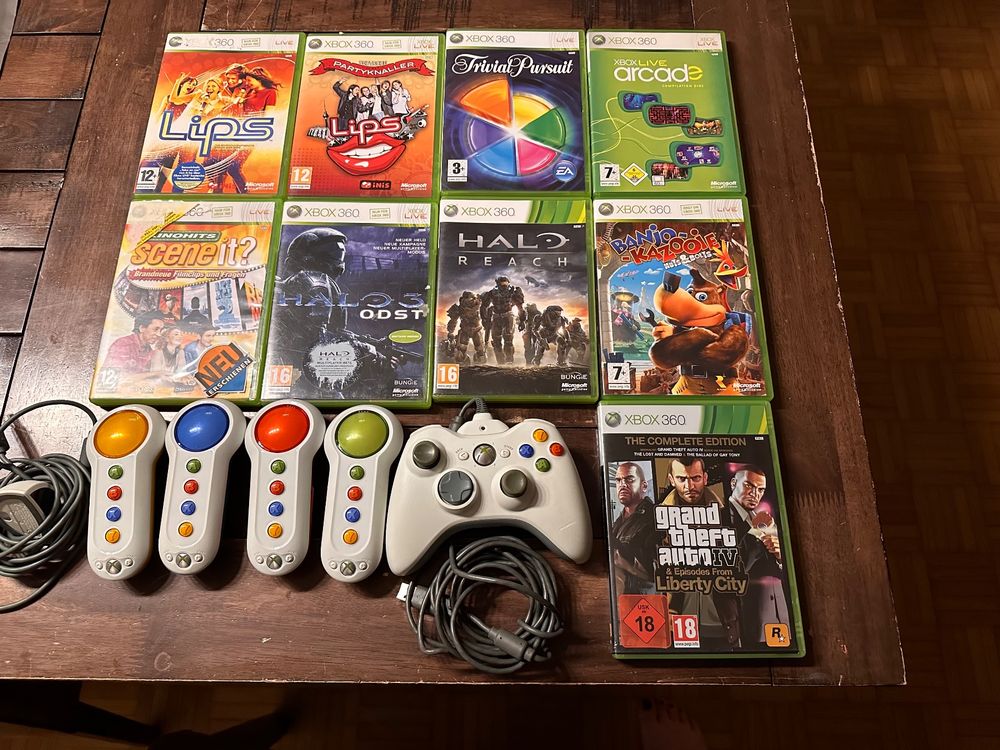 9 Xbox 360 Spiele, 1 Controller+4 Wireless Buzzer (Gebraucht) in Oetwil ...