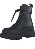 Schwarze Leder Boots (Tamaris) – chunky, Gr 39