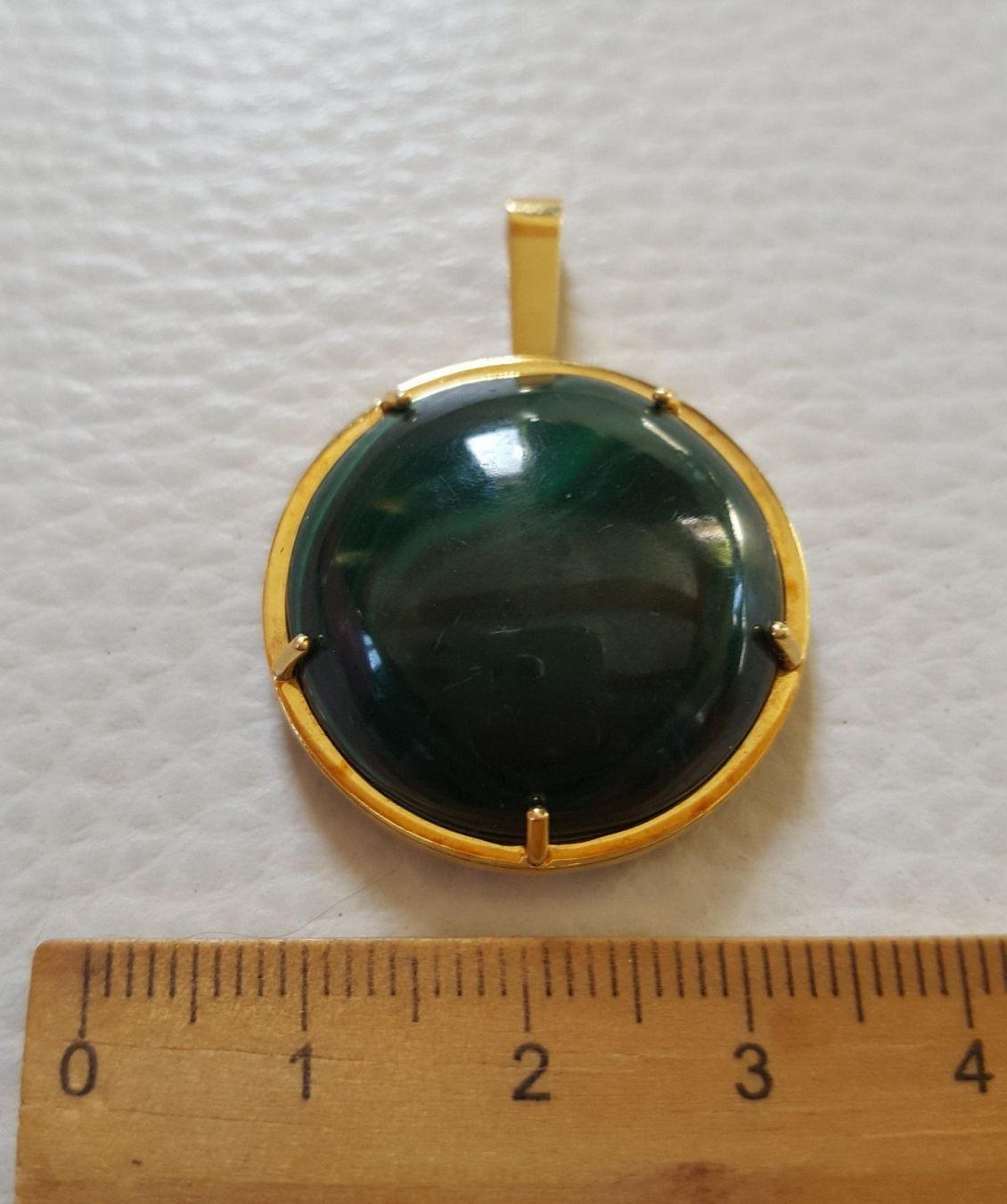 Ciondoli: Massiv 750 Gold Anhänger Mit Malachit – Usato da Wald ZH venduto da Dasilver 6