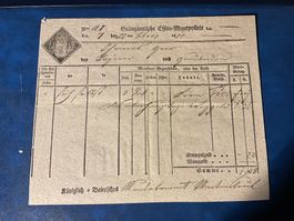 Zollschein „Essito Zoll Stempel“ 18?0, nach Graubünden