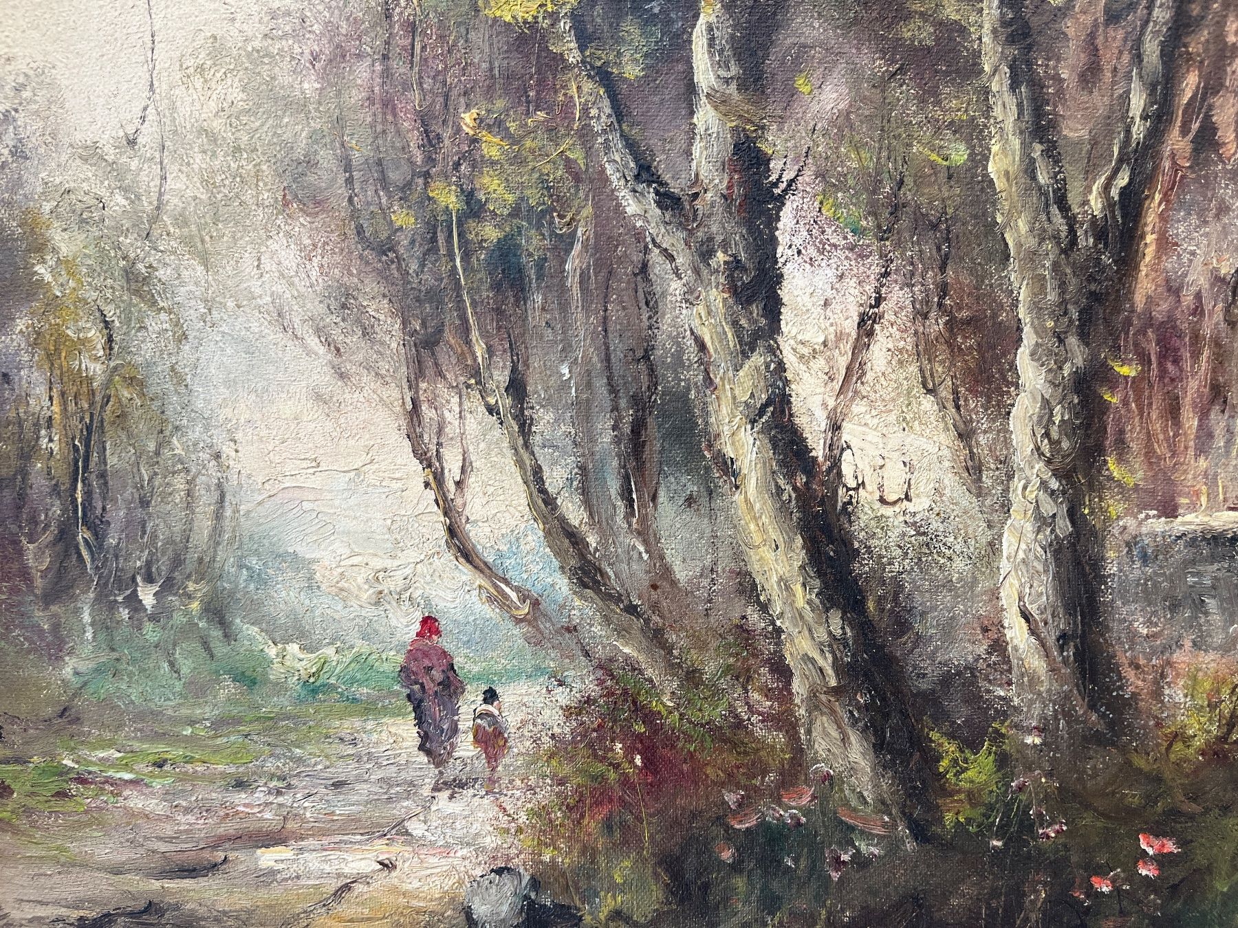 Gemälde: Gemälde / Waldweg signiert Bruzzi?     (ID M406) – Gebraucht aus Gelterfingen von art-and-more 2