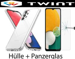 Hülle Cover +Panzerglas Clear Case für Samsung Galaxy A13 4G