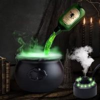 Hexenkessel Nebler mit LED Licht Dekoration neu