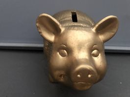 Gold-Sparschwein für Hochzeit, Geburtstag, Party