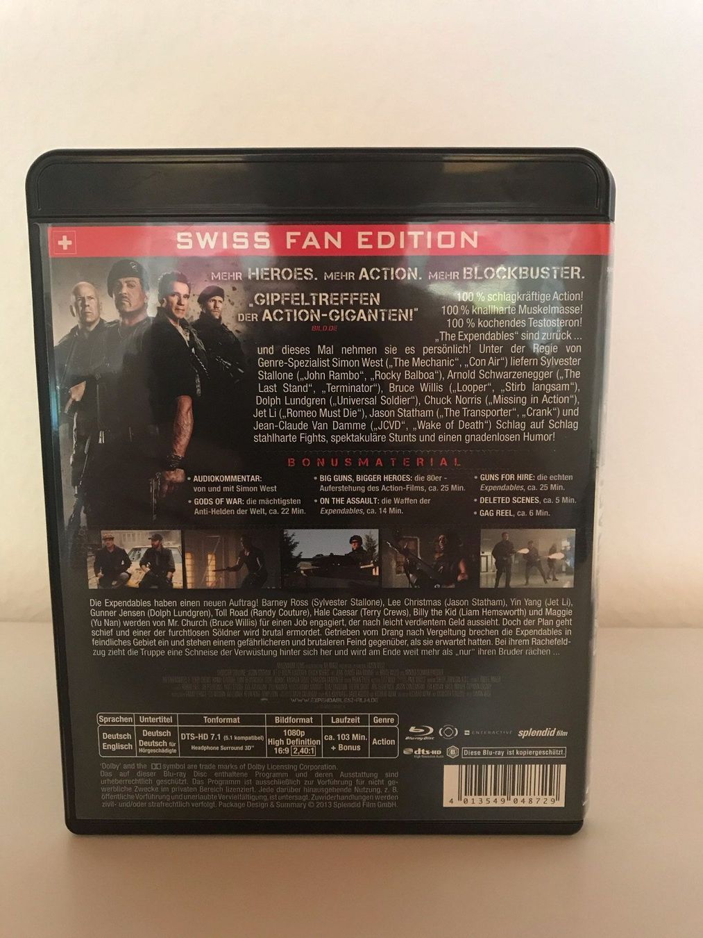Tutti i DVDs: The Expendables 2 - Swiss Fan Edition - bluray – Nuovo (secondo la descrizione) da Liestal venduto da Adam-Grey 1