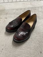 Navyboot Leder Loafers dunkelrot Grösse 39