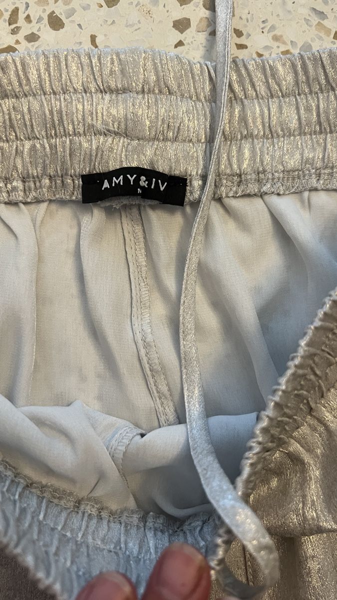 Hosen: Amy Ivy Gr. M Hose silber – Gebraucht aus Tagelswangen von Bomu 1