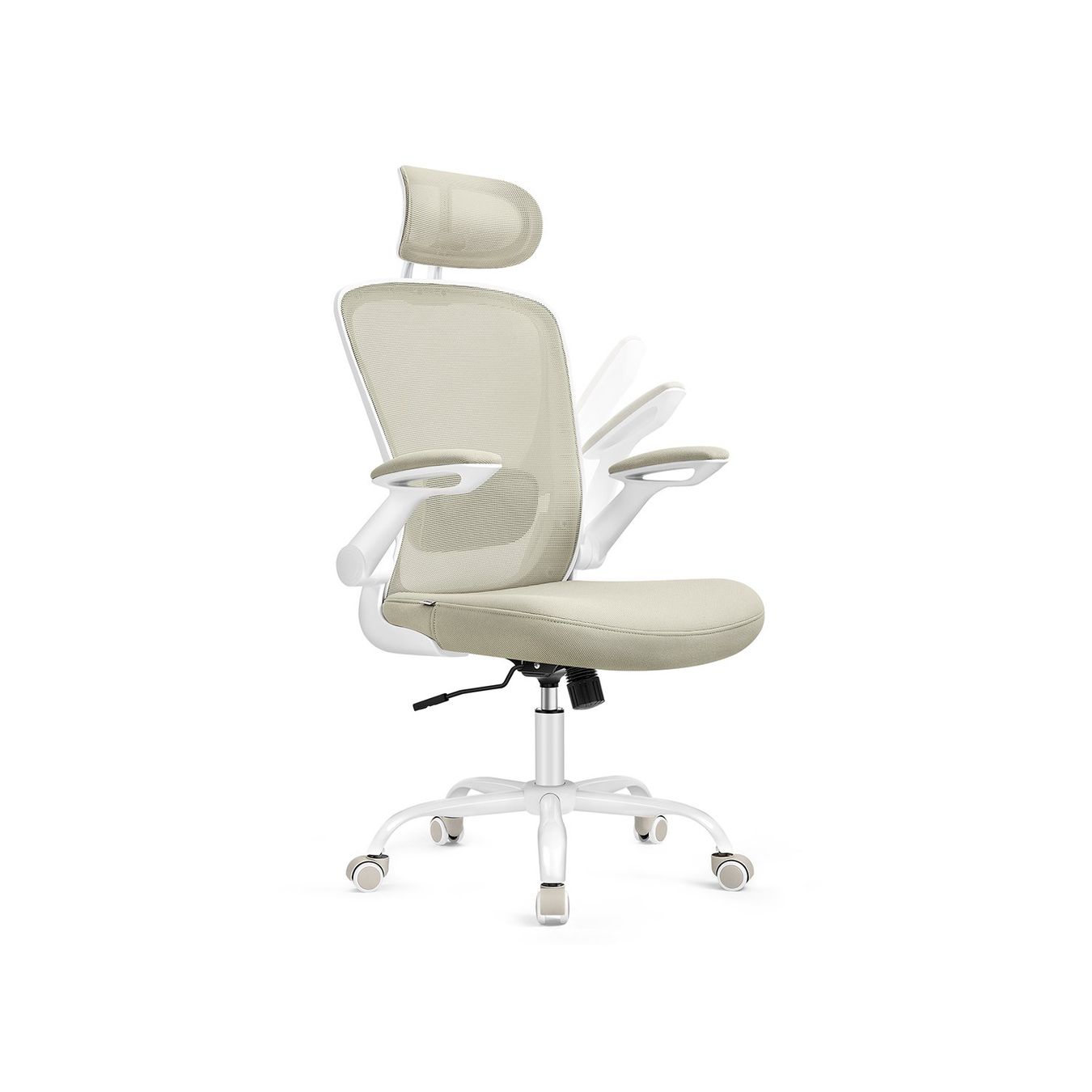 Sedie: Bürostuhl ergonomisch mit Mesh cappuccinobeige – Nuovo e nell'imballaggio originale da Lachen SZ venduto da MAMORU-MOEBEL