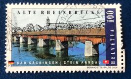 Nr.1288 mit Stempel Alte Rheinbrücke,Bad Säckingen/Stein 