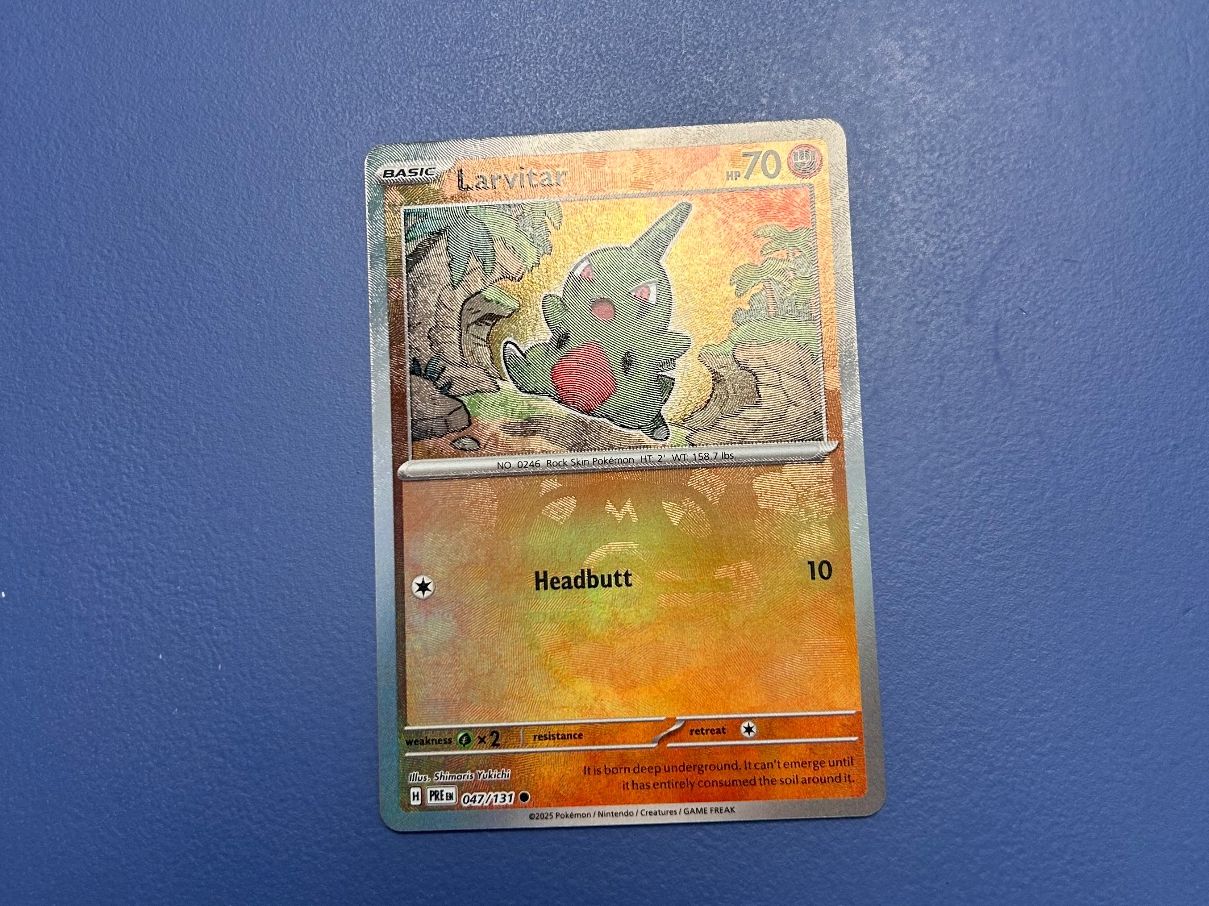 Pokémon Sammelbilder & Trading cards: Larvitar 047/131 [Masterball] Prismatic Evolution EN – Gebraucht aus Schlieren von happymerchant64