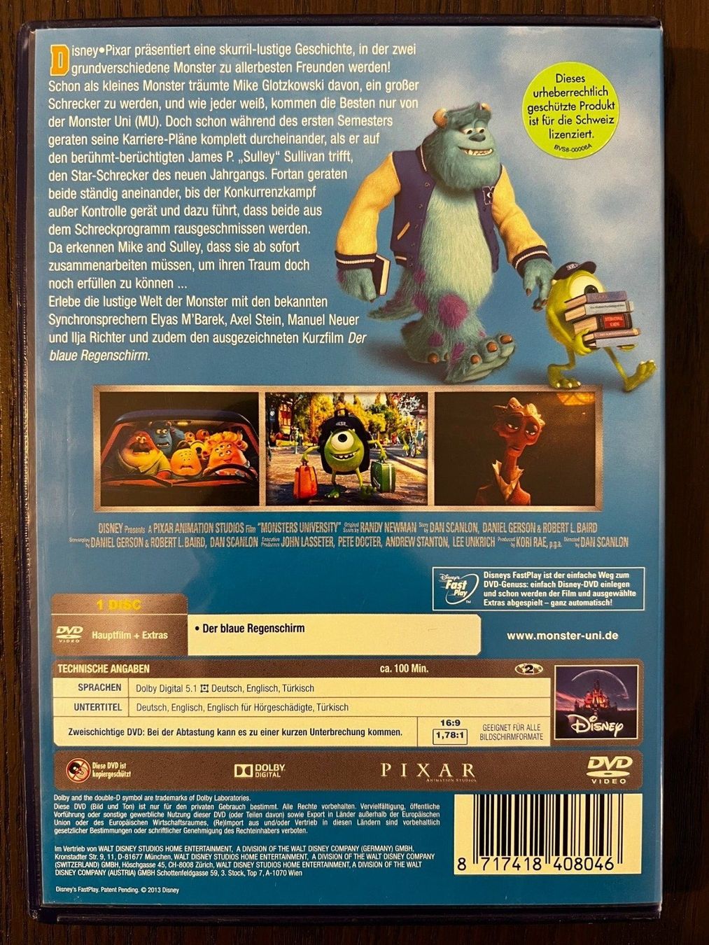 Tutti i DVDs: Die Monster Uni – Usato da Zürich venduto da FilmFreunde 1