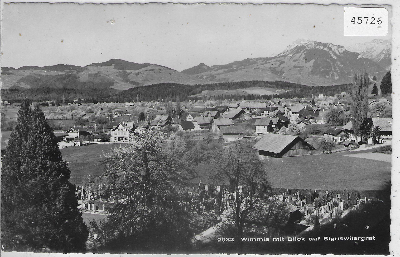 Cartoline postali: Wimmis mit Blick auf Sigriswilergrat – Difettoso da Ettingen venduto da Kartenplanet