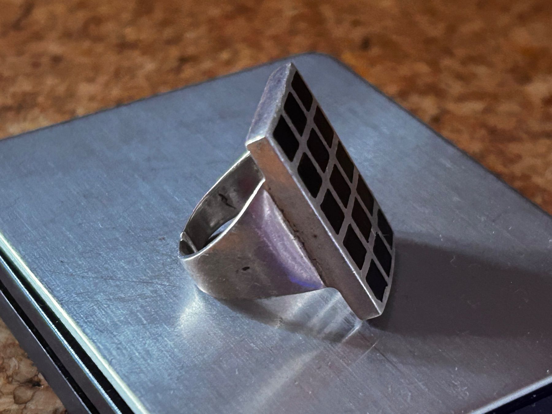 Anelli: Silberring mit geometrischem Muster Gr. 58 – Usato da Dittingen venduto da Bijoubelle 8