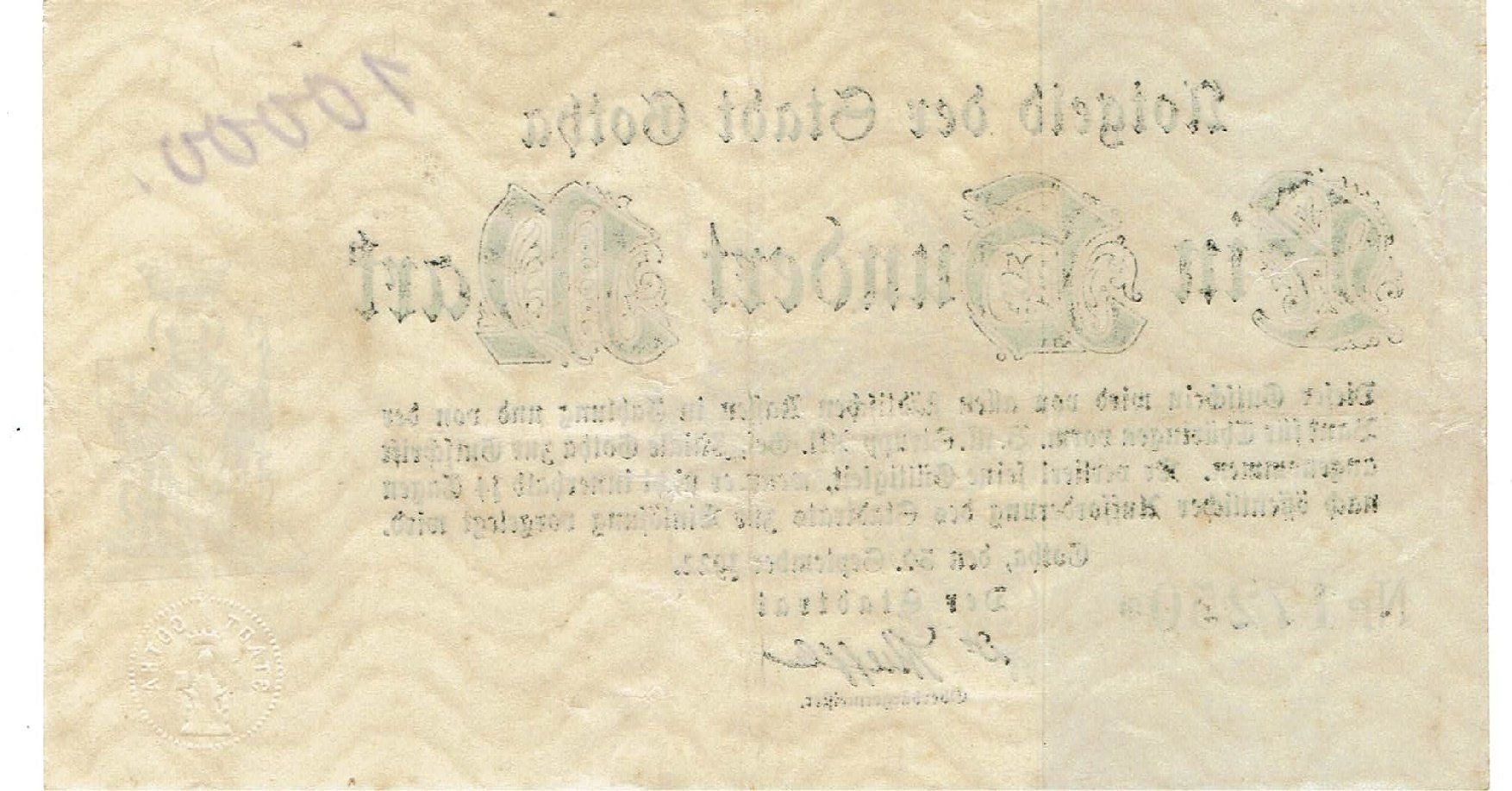 Banconote: Gotha 100 Mark 20.09.1922 VZ-VZ+ – Usato da Steffisburg venduto da ber_8htf 1