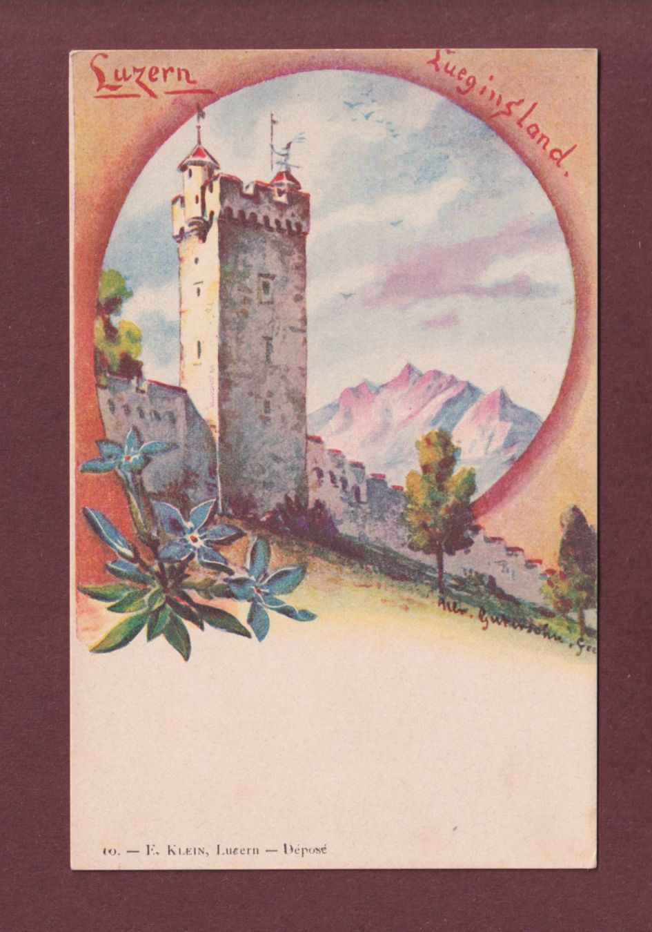 Cartoline postali: LUZERN - Musegg // Rück verletzt // – Usato da Pully venduto da nicecards