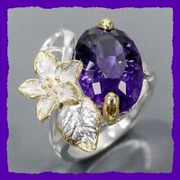 ♛ Künstlerschmuck Amethyst 925 Silber