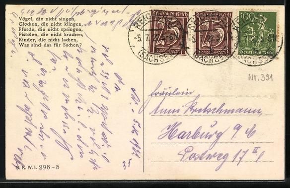 Cartoline postali: Mela Köhler: Mädchen vor ihrem weinend – Usato da Berlin venduto da bartko-reher 1