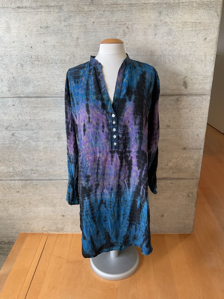 Kleider: Robe courte tie dye en soie taille 42-44 – Neu (gemäss Beschreibung) aus Villarepos von Sglobule