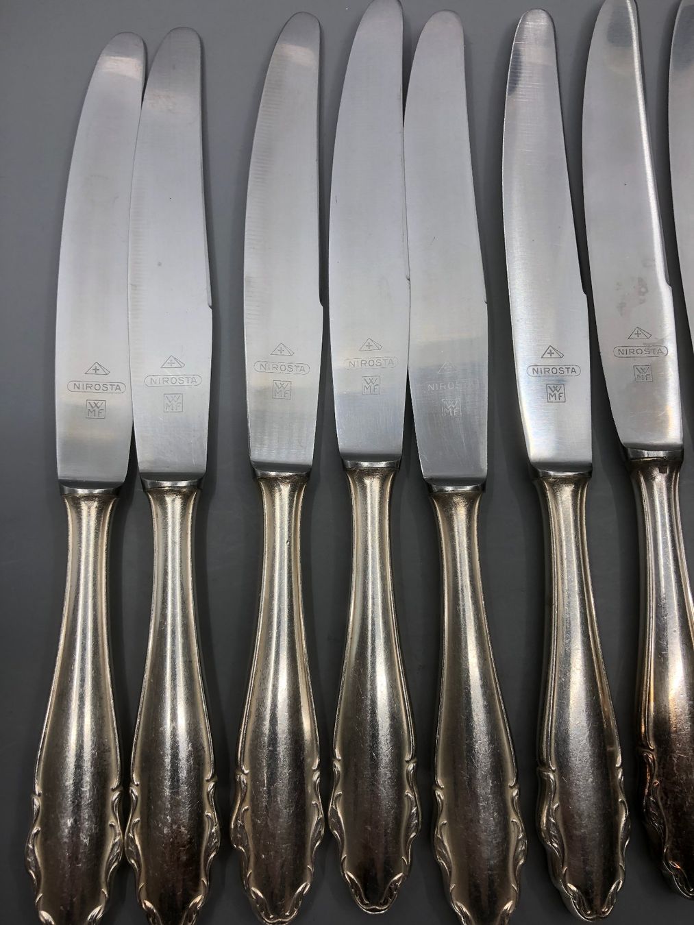 Posate: 2x Tafelmesser versilbert WMF Modell 2200 – Usato da Basel venduto da Tiabeanie 1
