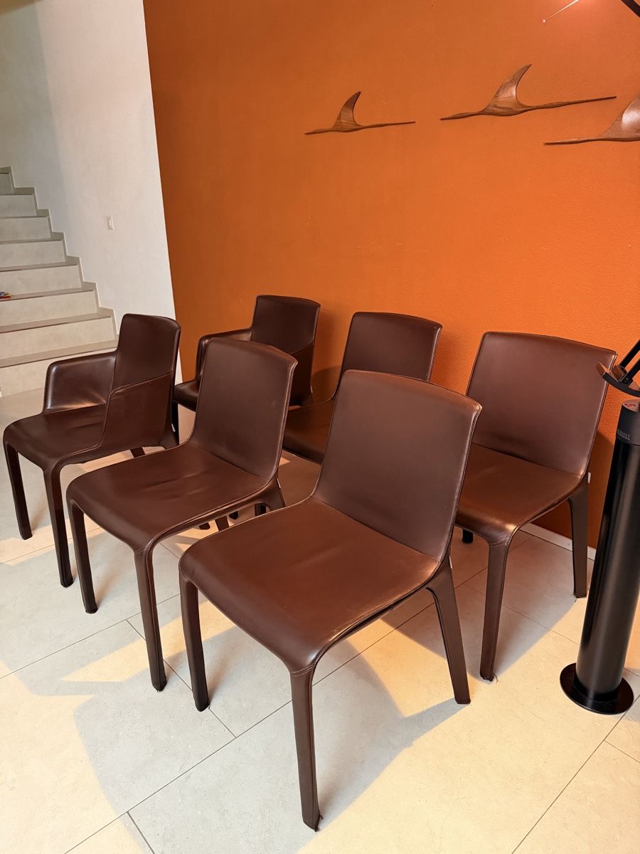 Knoll Stühle: Walter Knoll Gio Lederstuhl - 6er Set  – Gebraucht aus Grenchen von Nur_2540 3