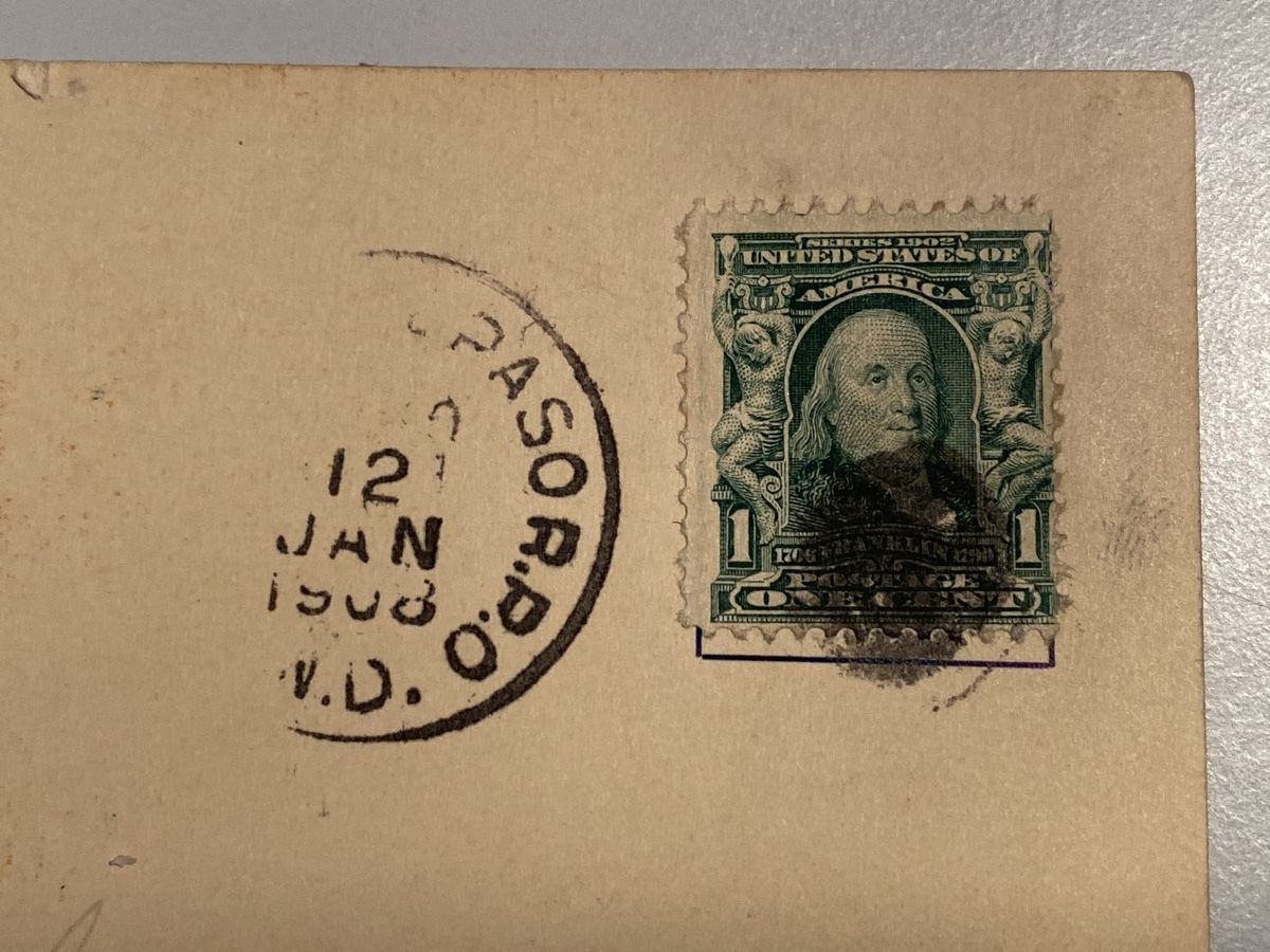 Tutti i francobolli: US Post Card 1908, top Rarität! – Usato da Küssnacht a. Rigi venduto da Unique-Valuable 1