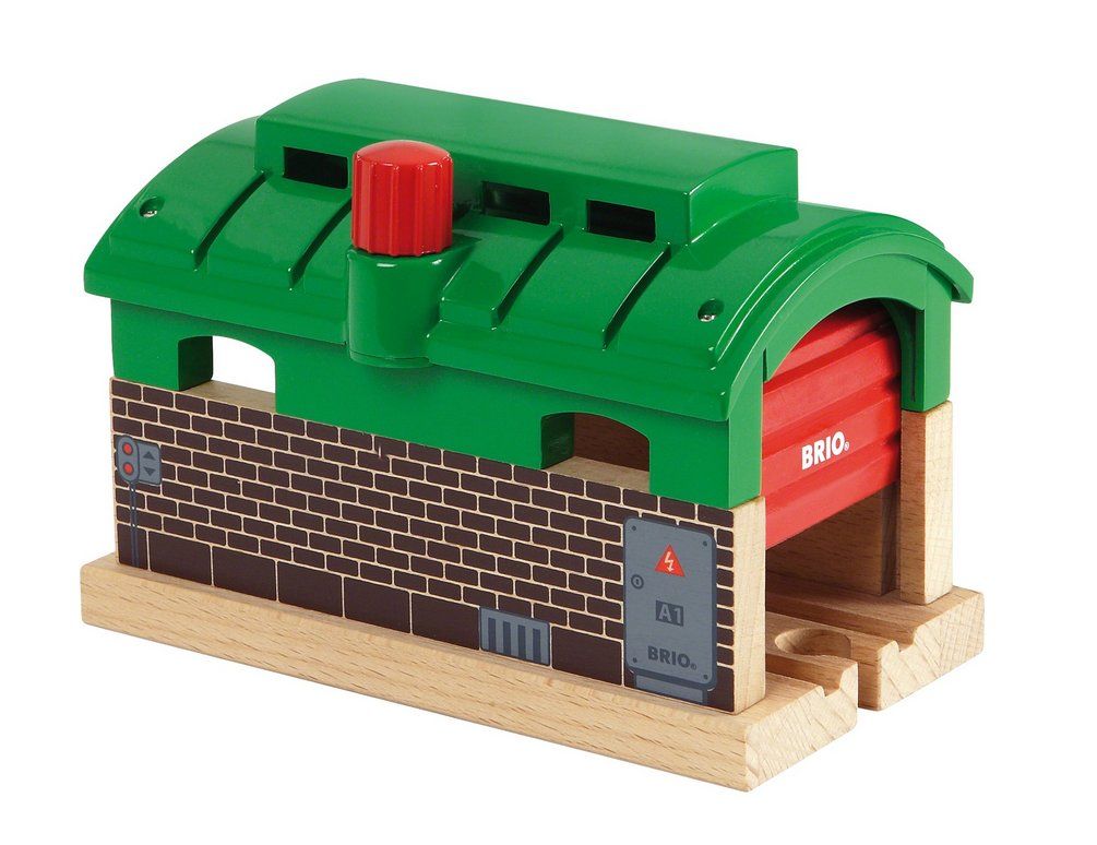 Brio Giocattoli: BRIO 33574 Lokschuppen mit Rolltor – Nuovo e nell'imballaggio originale da Oensingen venduto da Liquidations-Shop